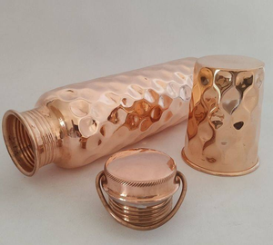 Bouteille d'eau artisanale 100 % cuivre pur 1000 ml – Offre spéciale à prix réduit – Bouteille en cuivre pour l'eau potable - Product Image 4