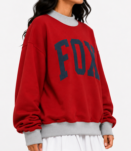 Sudadera Oversize de Cuello Alto para Mujer, 100% Algodón, Forro Polar Cálido y Transpirable, Sudadera de Invierno, Fabricante OEM Personalizado - Product Image 4