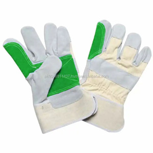 Gants de travail en cuir de vachette pleine fleur à double paume, haute performance, robustes, pour la protection des mains, type Rigger canadien - Product Image 2