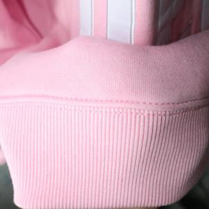 DELTA baby pink <b>mock</b> <b>Neck</b> Winter Hoodie 100% Cotton Applique Embroidery Vintage Style Breathable Quick Dry Finer Threads - Product Image 5