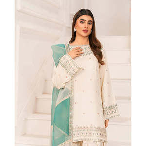 Ensemble de vêtements de fête pour femmes Top élégant avec pantalon Palazzo et Dupatta - Product Image 6