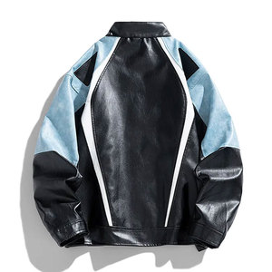 Veste Chemise Décontractée pour Homme Econex Sports, Coupe Slim, en Cuir PU Écologique, Imperméable, Coupe-Vent, Respirante, Fermeture Éclair - Product Image 3