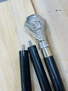 Bastón de Pared Multifuncional con Cabeza de Níquel, Mango de Madera de Palisandro y Latón Pulido, Estilo Vintage para el Hogar, Regalo para San Valentín o Navidad - Product Image 4