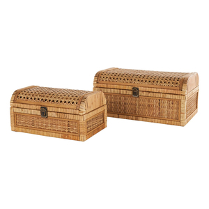 New <b>collection</b> decorative rattan set of 2 <b>boxes</b> made in Vietnam with wholesale price - Product Image 1