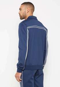 Survêtement Homme Bleu Marine Personnalisé à Manches Longues Décontracté Demi-Zip Couleur Unie Respirant Coupe Classique avec Poches Latérales Idéal Printemps - Product Image 3
