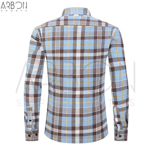 เสื้อเชิ้ตผ้าฝ้ายลายสก็อตแขนยาวแบบสบายๆ ขนาดสั่งทำได้ตามต้องการ ราคาขายส่ง เนื้อผ้านุ่ม มีหลายสี เสื้อฟลานเนลสำหรับผู้ชาย - Product Image 2