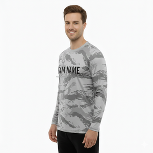 Camiseta de Manga Larga para Hombre, Cuello Redondo, Corte Regular, Personalizada, de Poliéster/Algodón, 220g, Lisa, Informal, con Logotipo Frontal - Product Image 6