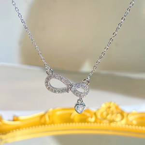 Collar con Forma de Corazón para Mujer en Acero Inoxidable 304 con Baño de Oro de 0.03µm de Espesor con Incrustaciones de Circonio en Cadena de Cable - Product Image 4