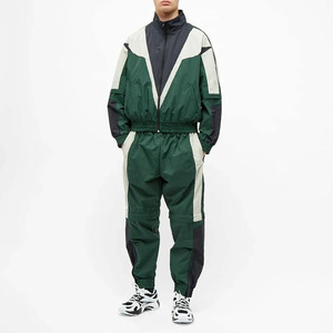 Fitness Apparel Manufacturer Full Zip Track Jacket Matching Pants Set Color Block Windbreaker Jacket Nylon Made Anorak Wind Coat - Product Image 1