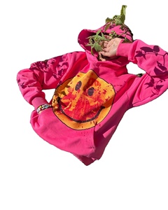 Sweat à capuche zippé Hip Hop décontracté pour hommes dessin animé visage souriant imprimé surdimensionné coupe ample sweat d'hiver pull à capuche Couples - Product Image 3