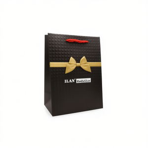 Borsa Regalo Ilan 30x42x12 Cm Taglia L con Fiocco Dorato per Regali - Product Image 2