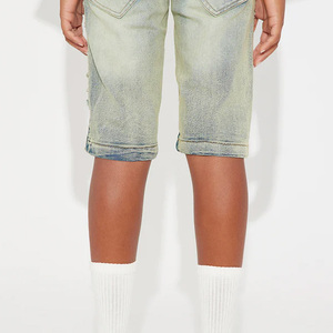 กางเกงยีนส์ขาสั้นเด็กผู้ชายพร้อมออกแบบโลโก้ตามสั่ง เนื้อผ้าทนทาน ดีไซน์ทันสมัย เหมาะสำหรับใส่ลำลองและเล่นกลางแจ้ง - Product Image 6