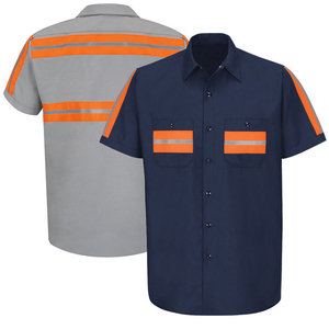 100% Cotton Worker T <b>Shirt</b> Workshop Machine Wear-resistant Clothing Contrast Loose Fit Work Wear - Product Image 3
