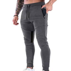 Men's Gray Sweatpants Elastic Waist Drawstring Side Pockets Casual <b>Joggers</b> <b>Slim</b> Fit Breathable Spandex Cotton Mix Autumn Wear - Product Image 4