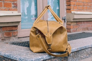 กระเป๋าหนังวัวแท้ทรงดัฟเฟิล สำหรับเดินทาง น้ำหนักเบา สไตล์วินเทจ แฟชั่น ซิป 36-55 ลิตร ทำมือ ทนทาน พกพาสะดวก - Product Image 2