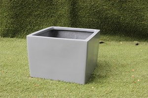 Square Wholesale White Fiberglass Hand Carved Classic Durable Lightweight Floor Indoor/Outdoor Rectangular <b>Planter</b> Unique Design - Product Image 3