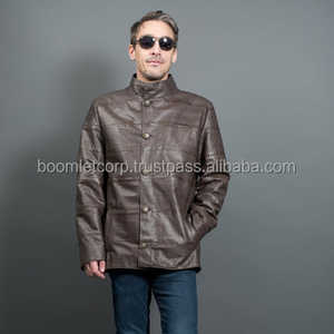 Chaqueta de Motociclista de Cuero Metálico Dorado, Chaqueta Bomber de Piel de Vaca, Impermeable, Cortavientos, Vintage, de Lujo para Hombre - Product Image 4
