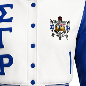 เสื้อแจ็คเก็ตบอมเบอร์ผ้าซาติน Sigma Gamma Rho สำหรับผู้หญิง แขนจั๊มพ์ ซิปหน้า สไตล์ลำลอง แฟชั่นสตรีทแวร์  รับสกรีนโลโก้ ขายส่ง - Product Image 6