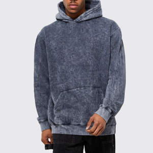 Sudaderas con capucha de lavado ácido fáciles de llevar, sudaderas con capucha de lavado ácido personalizadas de moda para hombre, sudaderas con capucha de lavado ácido para hombre estilo urbano, sudaderas con capucha OEM. - Product Image 1