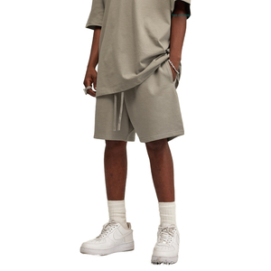 Shorts en coton uni pour homme avec cordon de serrage, décontractés, respirants, taille mi-haute, pour un usage quotidien - Product Image 3