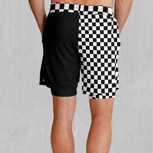 Pantalones Cortos Deportivos de Verano para Hombre, con Paneles a Cuadros, de Secado Rápido, Cintura Elástica, Traje de Baño Informal - Product Image 4