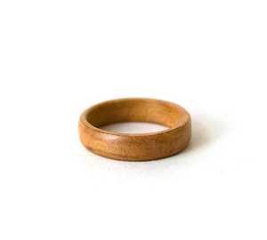 Anillo de Madera Pulida Hecho a Mano Estilo Rústico, Banda de Dedo de Madera Natural, Estilo Bohemio, Ligero, Unisex, Decoración de Pared para el Hogar, Boda - Product Image 6