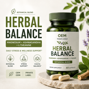 Capsules naturelles à marque privée avec magnésium, GABA et mélisse - Product Image 1