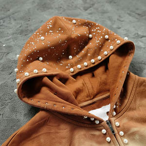 Sudadera con Capucha Vintage para Hombre, Estilo Oversize, con Lavado Ácido, Pedrería y Bordado Desgastado, de Felpa Francesa Pesada, Personalizada - Product Image 4