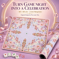Nouvelle Table de Poker et de Mahjong de Luxe 2026, Motif Casse-Noisette, 33 Pouces, pour Soirées de Noël et Jeux, Décoration de Table, en Néoprène Antidérapant et Pliable