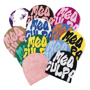 Vente en gros Bonnet d'hiver unisexe personnalisé Bonnet à tricoter en acrylique Bonnet de ski chaud jacquard à revers 2025 - Product Image 4