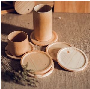 Posavasos de madera con logo personalizado para decoración de cafeterías y restaurantes - Product Image 4