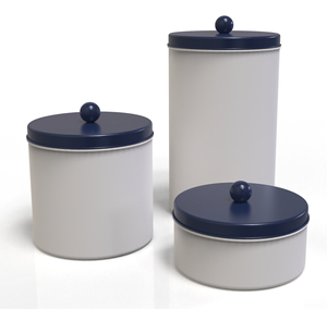 Metal <b>Set</b> of 3 Decorative Chicken Print Metal Storage <b>Canister</b> with Lid for Tea Coffee Sugar Cookies and Snacks - Product Image 2