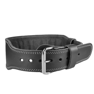 Premium Cowhide Leather Strong Heavy Duty Breathable Weightlifting Support <b>Belt</b> Buckle Closure Non-Slip Gym Training - Product Image 2