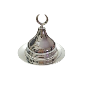 Bol à dattes décoratif en argent plaqué, design moderne, bol à dattes poli, vaisselle pour la maison, l'hôtel et le restaurant - Product Image 1