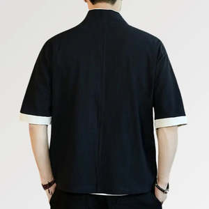 Mens Kimono Jacket 'Hideki' Custom Your Brand Logo Summer Men Clothing Casual <b>Japanese</b> Kimono Streetwear Cardigan Shirt - Product Image 2