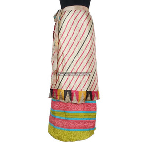 Compre en Línea Falda Cruzada de Talla Grande, Estilo Boho, Multicolor, para el Verano, Cómoda, a la Moda, con Logotipo en la Cintura - Product Image 2