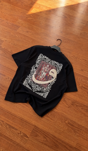 Camiseta Royal Legacy Negra para Hombre, Manga Corta, Corte Regular, Diseño Estampado en la Espalda, Estampado Frontal, Cuello Redondo, Tejido de Algodón - Product Image 1