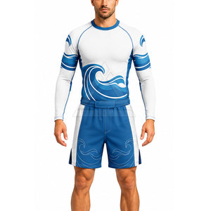 Conjunto Premium de Rashguard y Pantalones Cortos para MMA, Ropa Deportiva de Diseño Personalizado con Tela Flexible para Entrenamiento, Gimnasio y Actividades Físicas - Product Image 3