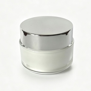 Pot cosmétique en plastique de 30 ml avec couvercle argenté, vide, rechargeable, pour crème, maquillage, lotion pour le visage, crème pour les yeux, baume à lèvres, soins de la peau - Product Image 1