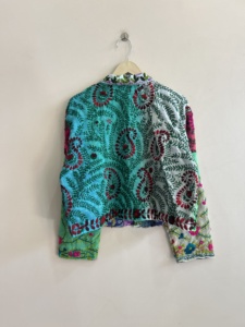 Chaqueta Tradicional Bordada Phulkari Vintage, Chaqueta de Algodón Hecha a Mano para Mujer con Mangas Largas - Product Image 6