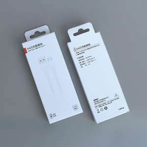 Caja de Papel Reutilizable Personalizada Directo de Fábrica para Cable de Carga Rápida USB Tipo-C, Empaque para Accesorios Móviles - Product Image 4