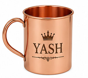 Taza de Cobre Puro Personalizada con Grabado de Nombre |   Taza para Beber Hecha a Mano de Cobre |   Taza de Regalo Premium - Product Image 3