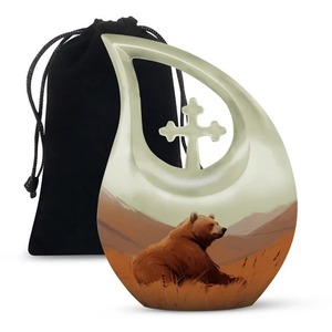 Urna Funeraria Decorativa en Forma de Lágrima para Cenizas Humanas, con Bolsa de Terciopelo Gratis - Product Image 6