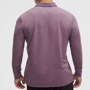 Chemise Homme Décontractée Unie en Satin Tricoté Respirant 160g Polyester/Coton Anti-Plis à Col Rabattu et Bouton Unique pour l'Été - Product Image 3