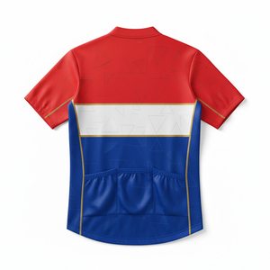 เสื้อจักรยานทรงคลาสสิค ขอบซิลิโคนกันลื่น เสื้อสำหรับปั่นจักรยานบนถนน พิมพ์ลายแบบ Sublimation เต็มตัว ระบายอากาศได้ดี ชุดกีฬาปั่นจักรยาน - Product Image 3