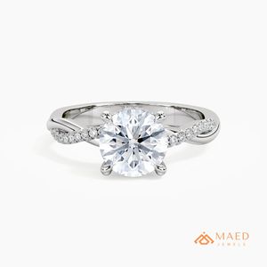 Anillo de Boda de Plata de Ley 925 con Moissanita Tallada, Joyería de Lujo para Novia, Promesa, Uso Diario, Regalo para Mujer, Estilo Clásico Brillante de EE. UU. - Product Image 1