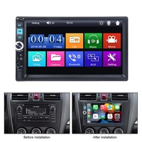Autoradio universel 2DIN 7 pouces avec écran tactile, Mirror Link/FM/TF/BT/MP5, lecteur DVD