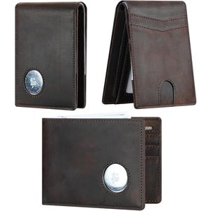 Portafoglio Bifold in Vera Pelle Furid per Uomo, Sottile con Supporto per Air Tag, Protezione RFID, Tasca Frontale e Porta Carte Compatibile - Product Image 1