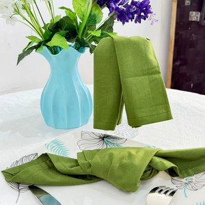 Serviettes de table carrées de qualité supérieure, 100% coton, imprimées à la main, écologiques, réutilisables, lavables en machine, 10 pièces, 16x16 pouces - Product Image 2