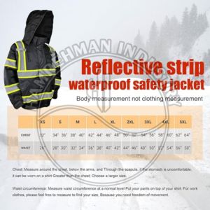 Chaquetas de Seguridad de Alta Visibilidad Reflectantes e Impermeables con Bolsillos y Cremallera, Ropa de Seguridad Impermeable para Invierno - Product Image 3